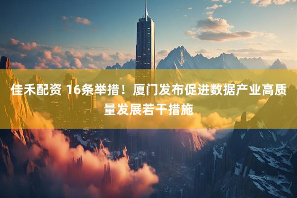 佳禾配资 16条举措！厦门发布促进数据产业高质量发展若干措施